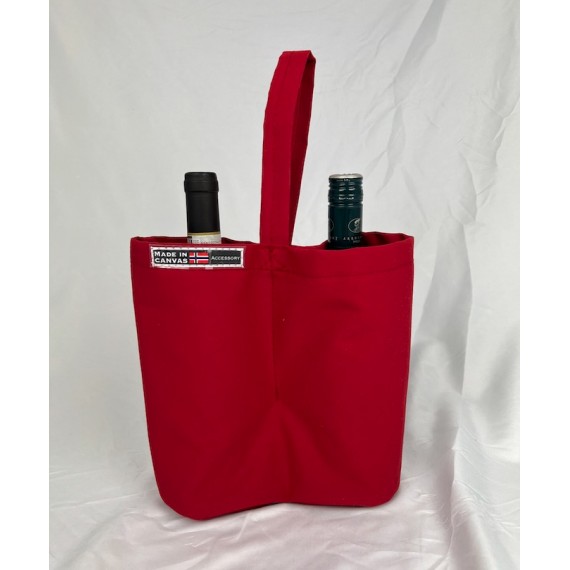 Tote-bag for to flasker – Crimson Red